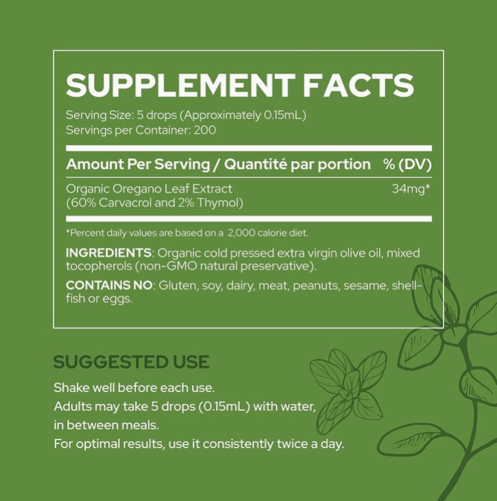 Oregano Oil 加拿大製造 - 6 month supply