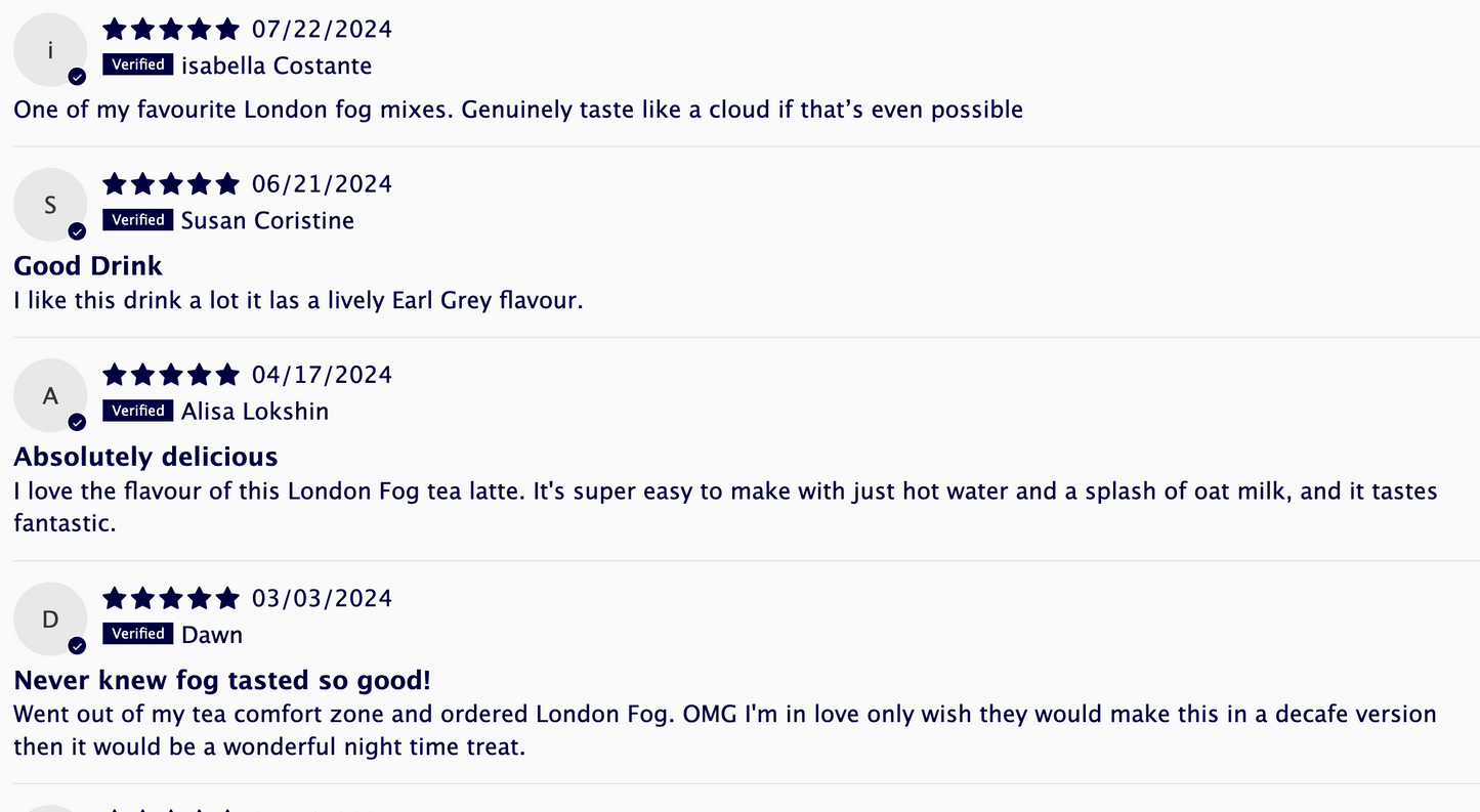 加拿大 Amoda London Fog 香草伯爵茶適應原拿鐵